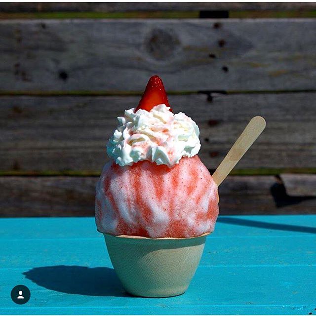 Strawberry shortcake ❤️🍓 @bluemonkeyice  #foodtrucksnash